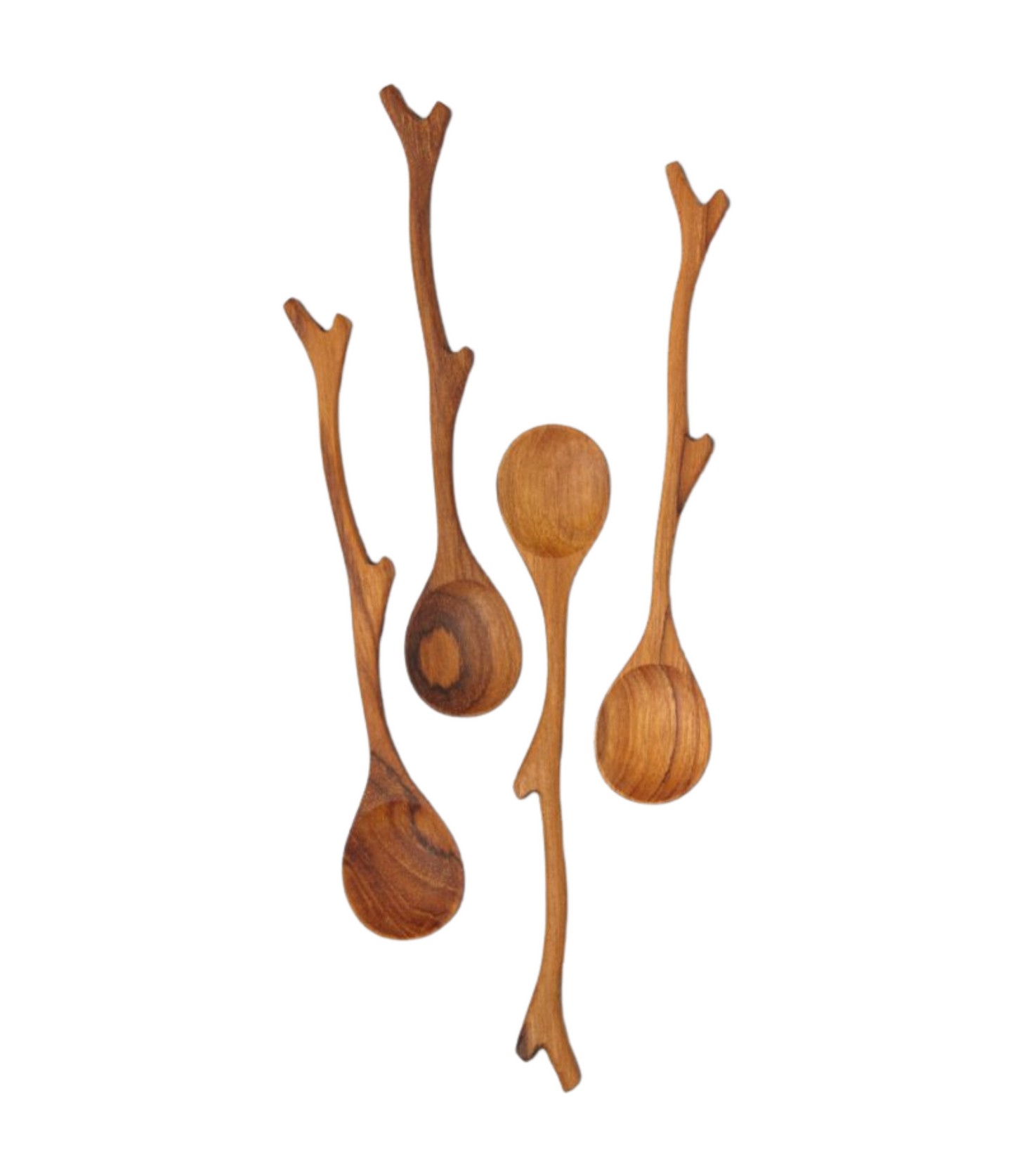 Teak Spoons Woodsy Set of 4