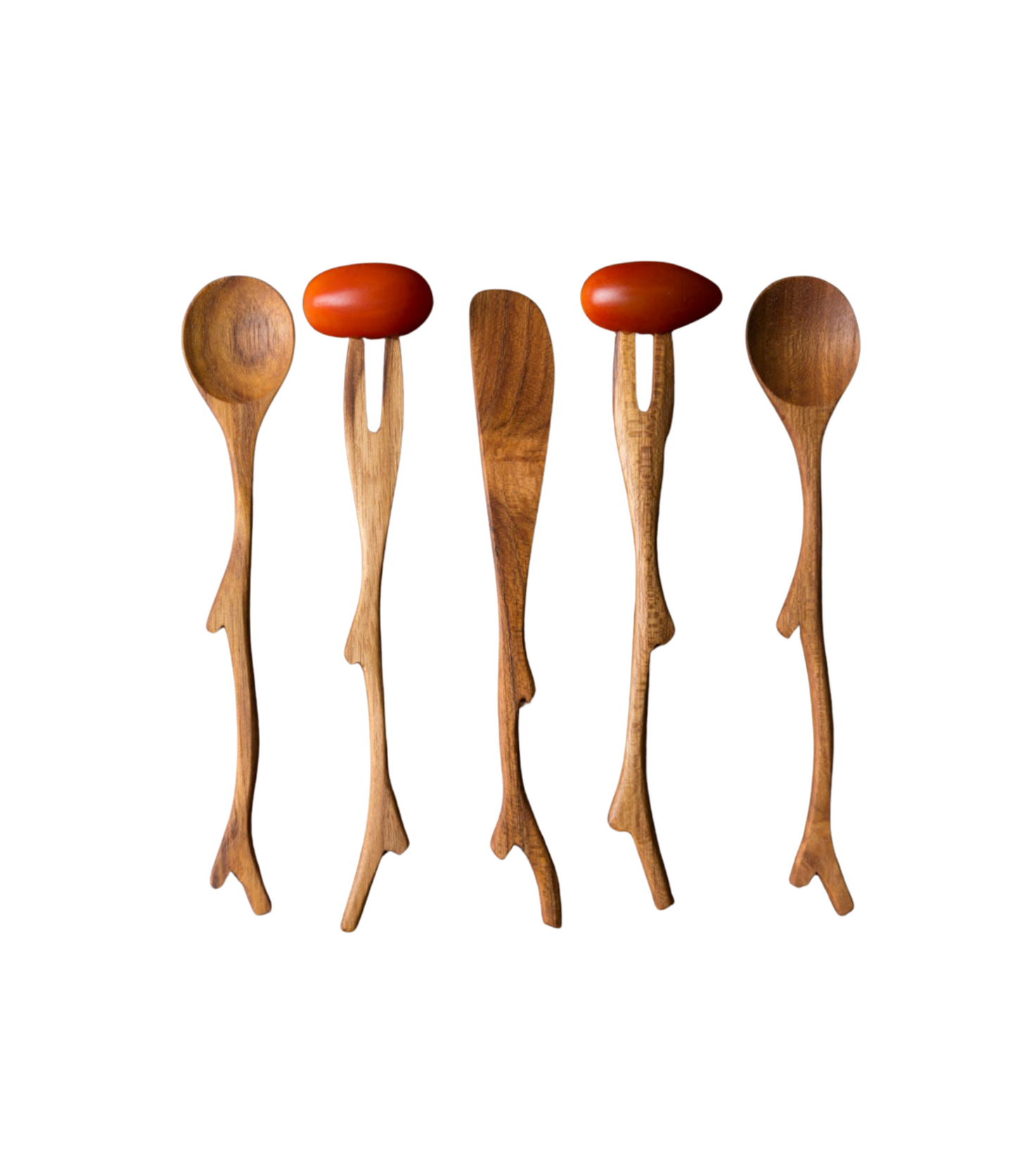 Teak Spoons Woodsy Set of 4