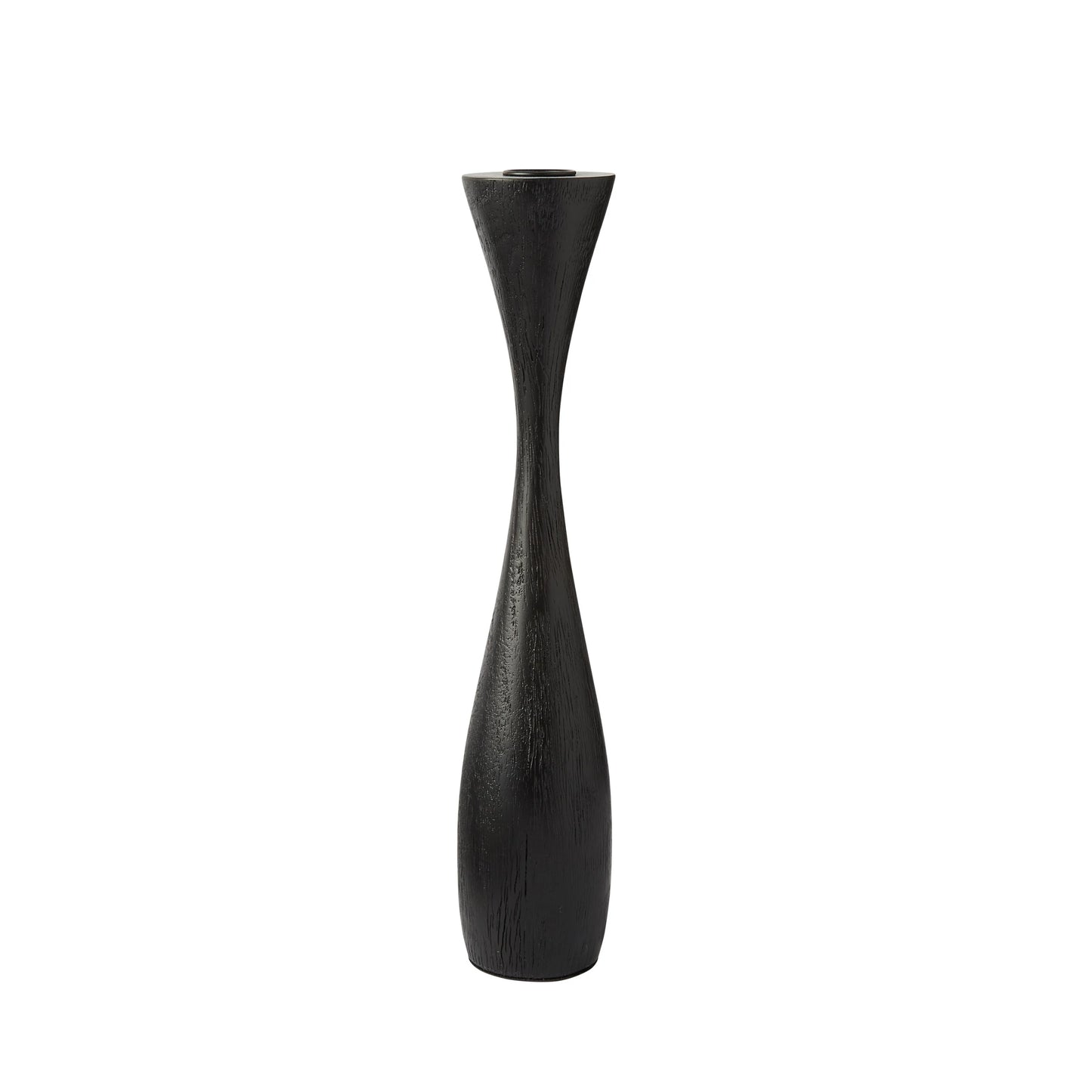 Black Mango Wood Candlestick  - Large