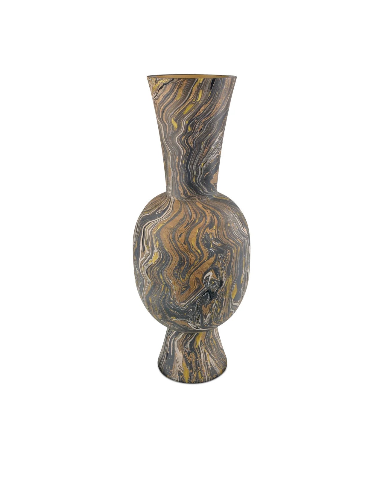 Medium Whirl Wood Vase